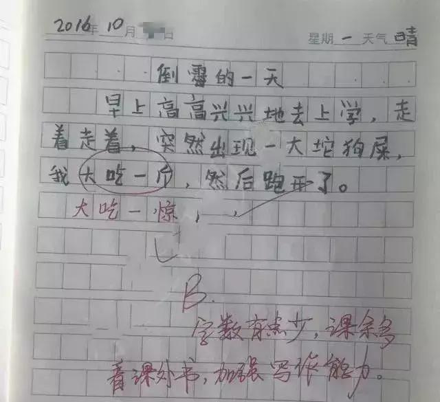 小学生满分作文，14个成语一气呵成，老师都说好，爸爸却追着打