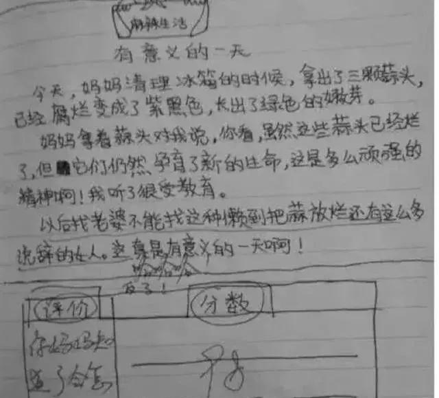 小学生写作文“太有才”，老师哭着给了98分，妈妈追着打了3条街