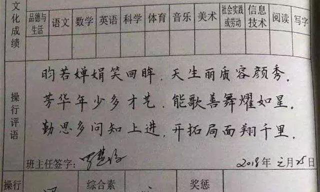 中小学生试卷因书法加分，老师晒出照片，网友：不服不行