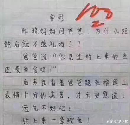 某小学生作文《安慰》，老师直接给了满分