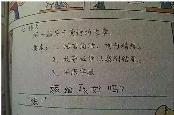 小学生作文《我的偶像》孩子脑洞有多大？你可以嫁给我吗？