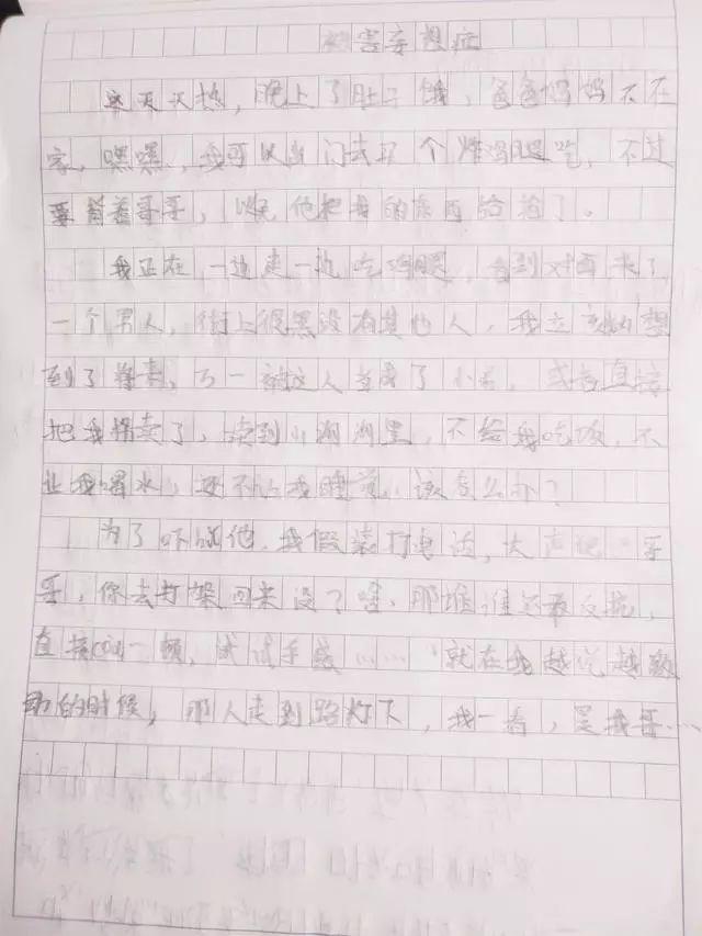 小学生作文《被害妄想症》