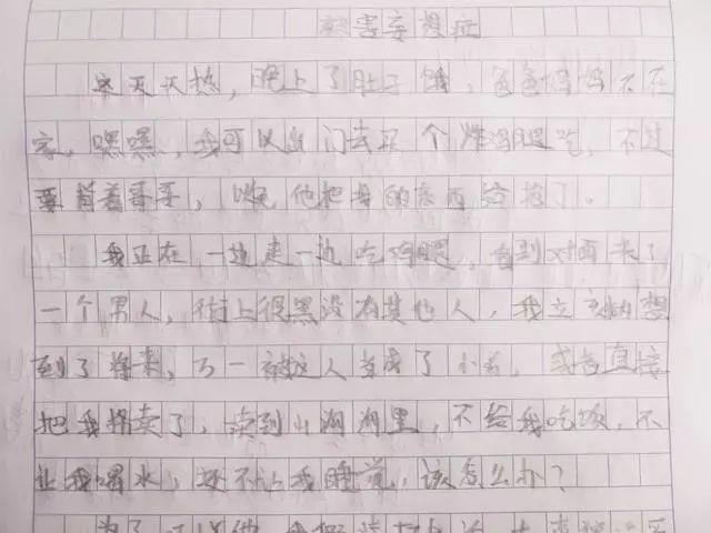 小学生作文《被害妄想症》