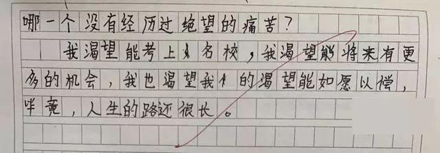 小学生作文《考上名校》走红，看到作文结尾，家长泪目了