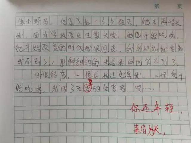 小学生作文《初恋的味道》，老师发到朋友圈，家长评价：可塑之才