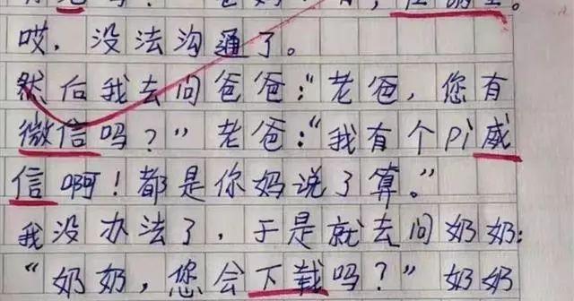 小学生作文《代沟》把全家人都带沟里了，老师：太有才了