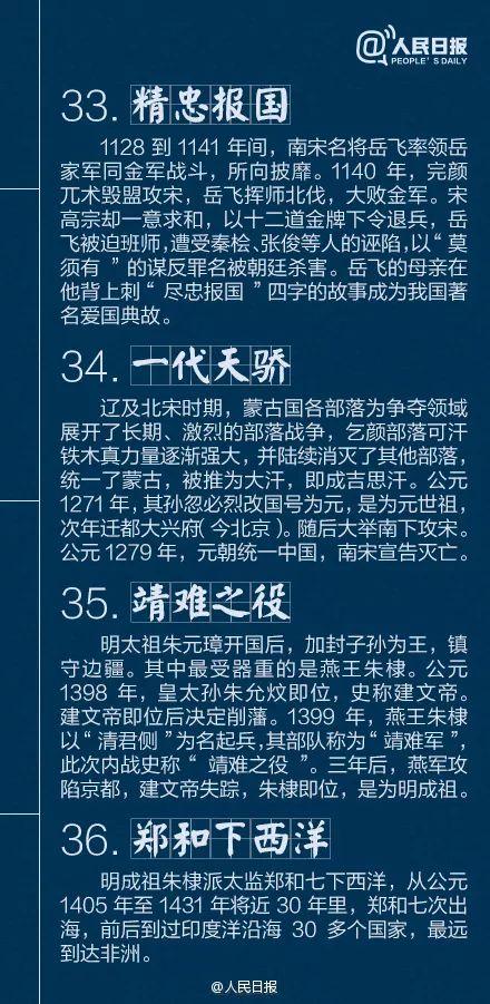 人民日报总结：不可不知的40个中国古代历史典故