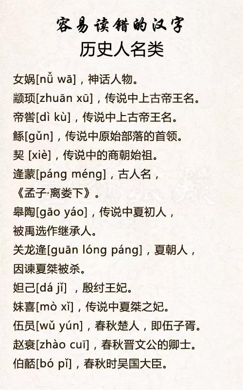 最容易读错的字（自测不及格的，请默默收藏！）