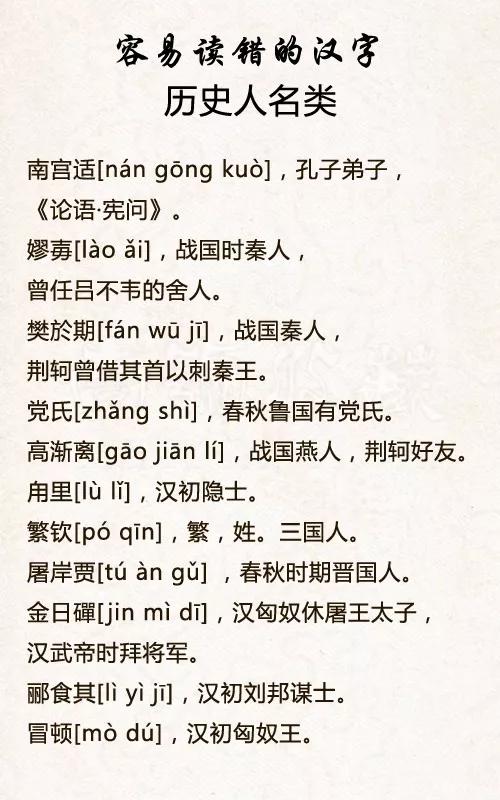 最容易读错的字（自测不及格的，请默默收藏！）