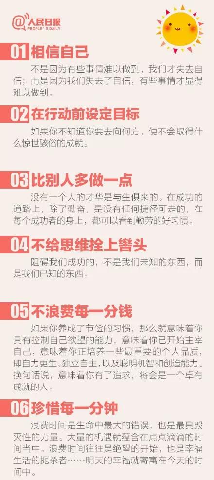 人民日报：50个走向成功的习惯