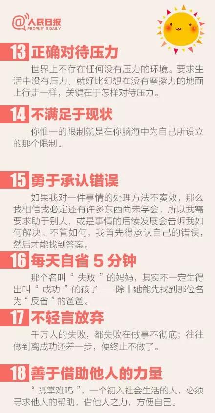 人民日报：50个走向成功的习惯